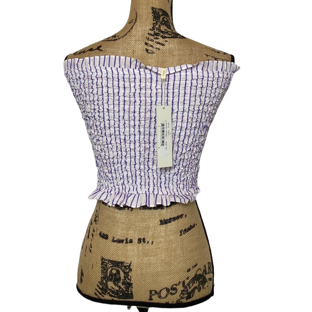 NWT Petersen Polly Purple Hatter Strapless Elastic Tube Top XS - Picture 2 of 7